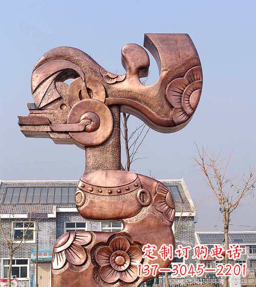盐城抽象皮影戏人物铜雕