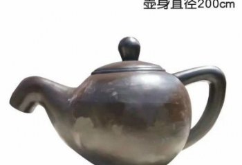 盐城青铜茶壶雕塑——彰显传统文化的艺术精髓