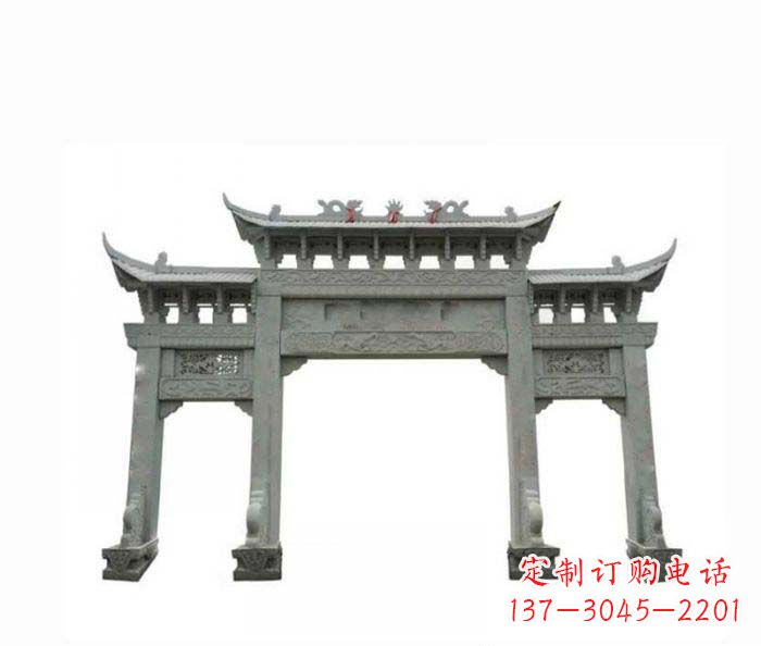盐城牌楼上的雕塑