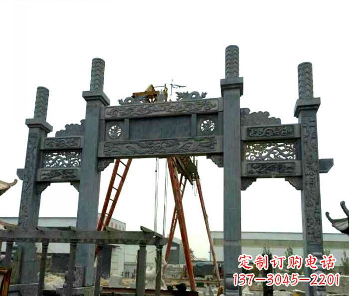 盐城村庄牌坊雕塑传承历史文化