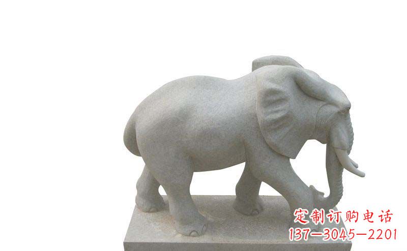 盐城大象雕塑大理石大象公园的精美艺术