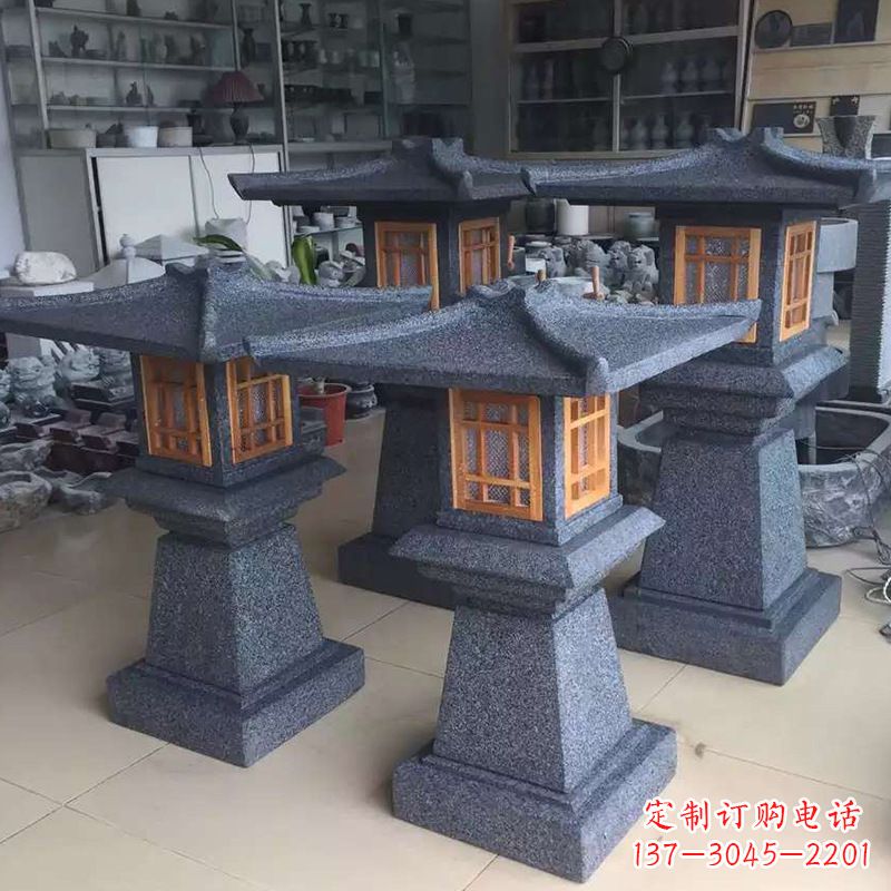 盐城大理石仿汉阙石雕灯笼