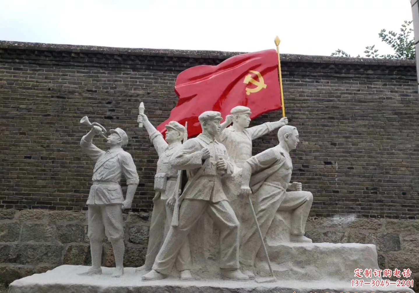 盐城红军雕塑把热血革命历史永久留存