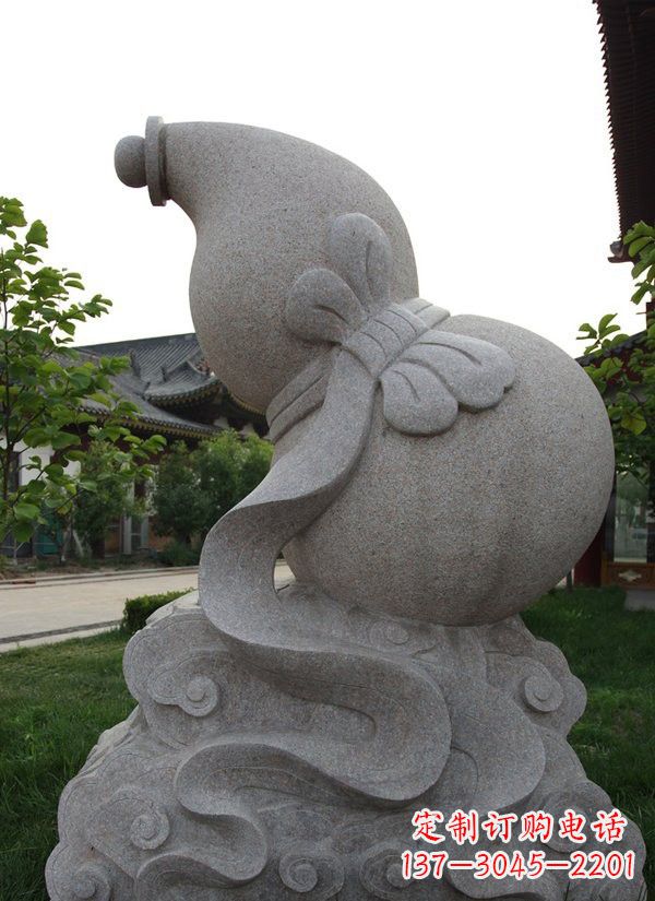 盐城中领雕塑大理石葫芦雕塑构筑完美建筑