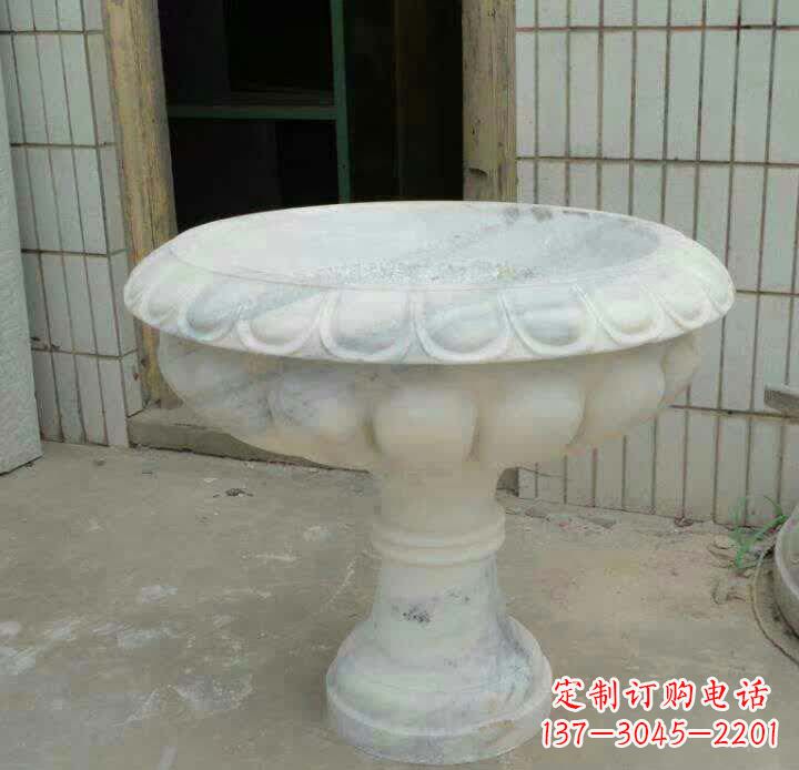 盐城大理石花盆雕塑精美绝伦,艺术风采
