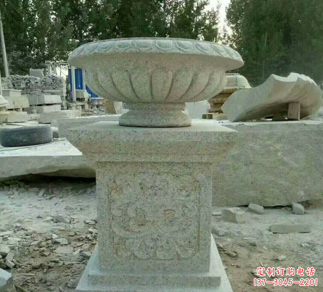 盐城大理石花盆雕塑