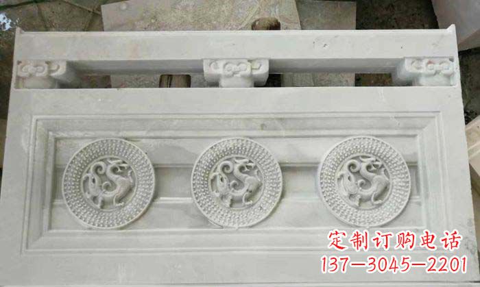 盐城精美青龙石浮雕栏板雕塑
