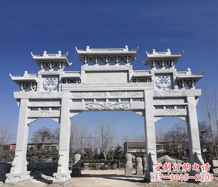 盐城特色大理石牌坊石雕