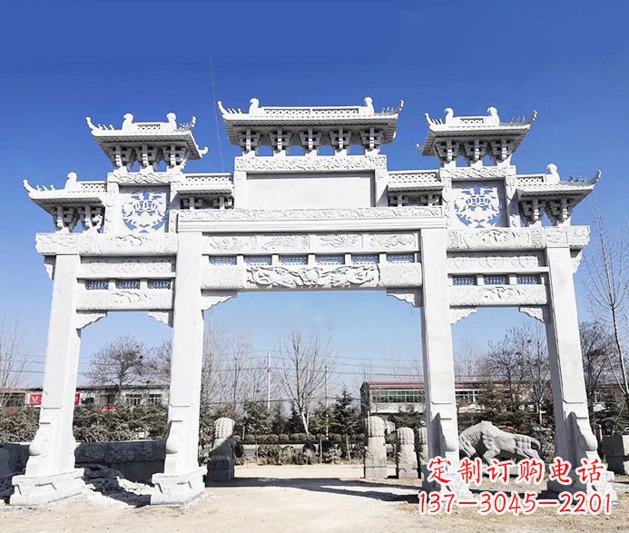 盐城大理石牌坊石雕定制