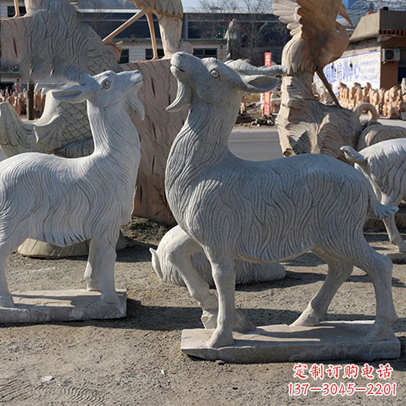 盐城大理石精美羊雕塑