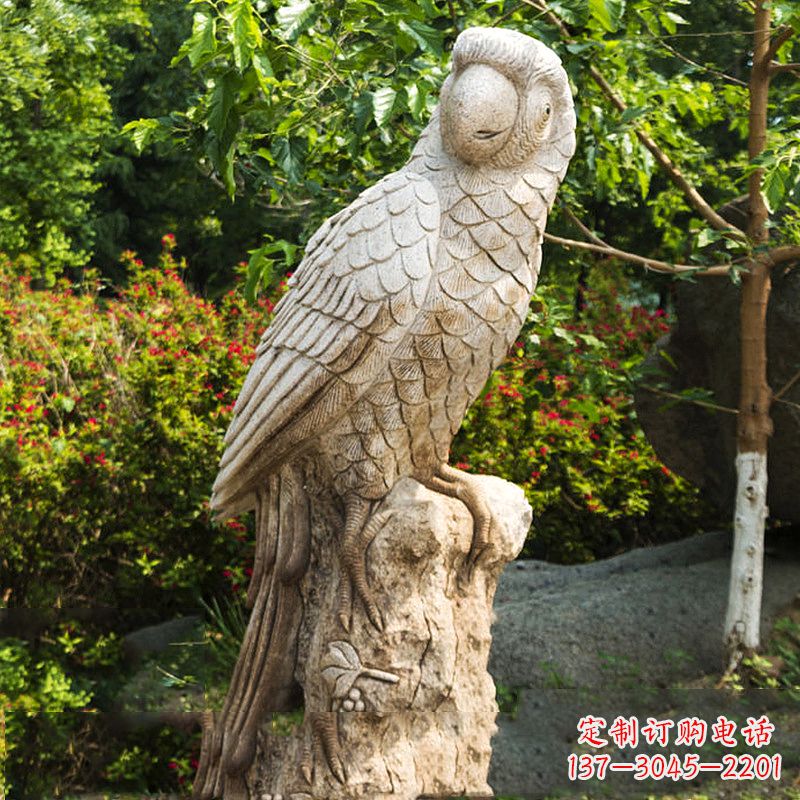 盐城大理石鹦鹉雕塑，完美点缀生活空间
