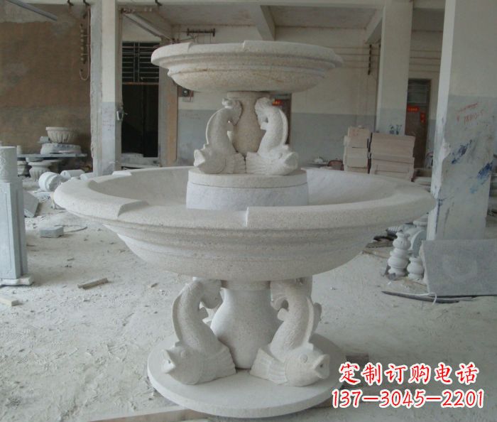 盐城高端大理石双层喷泉雕塑