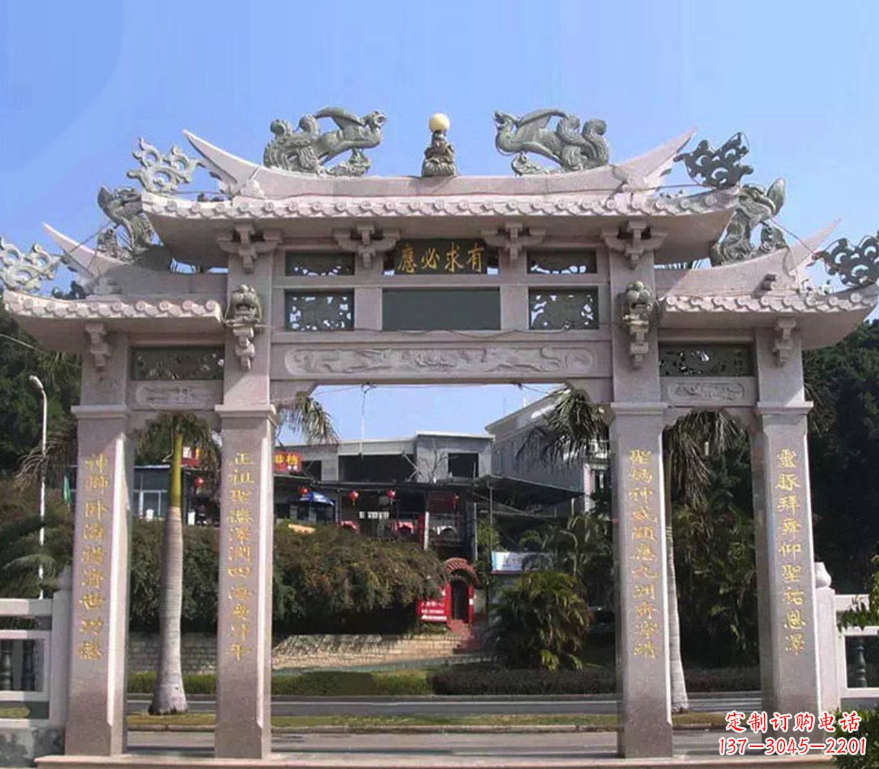 盐城精美石雕牌坊雕塑——传承文化的艺术精品