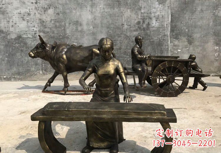 盐城精美绝伦的古筝铜雕