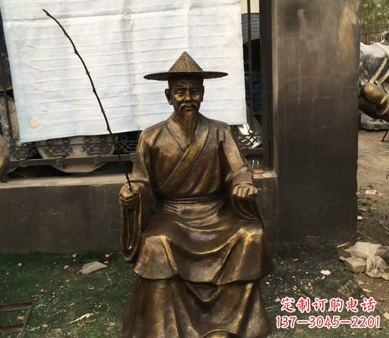 盐城精美手工渔翁铜雕
