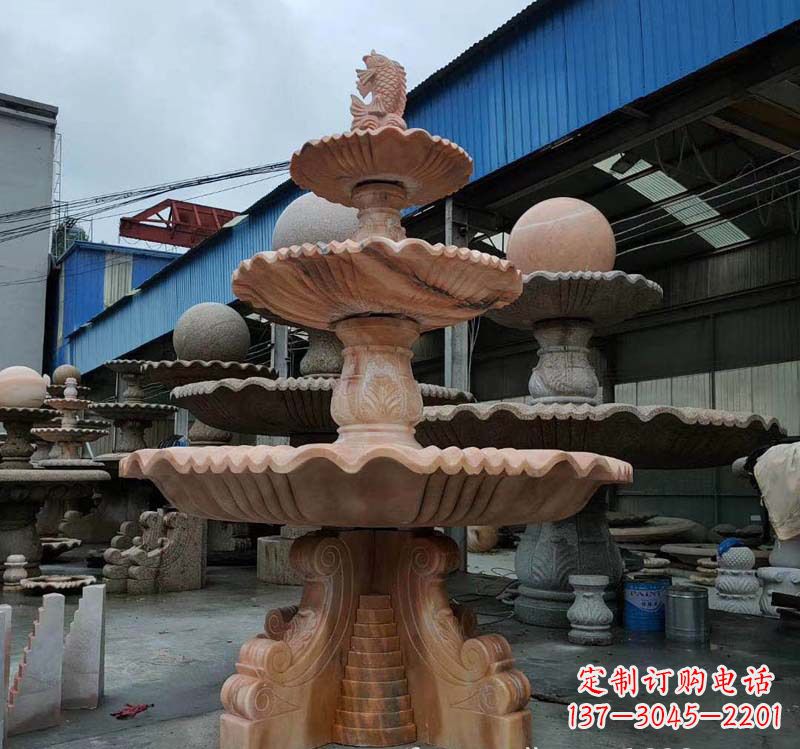 盐城高品质跌水钵石喷泉雕塑