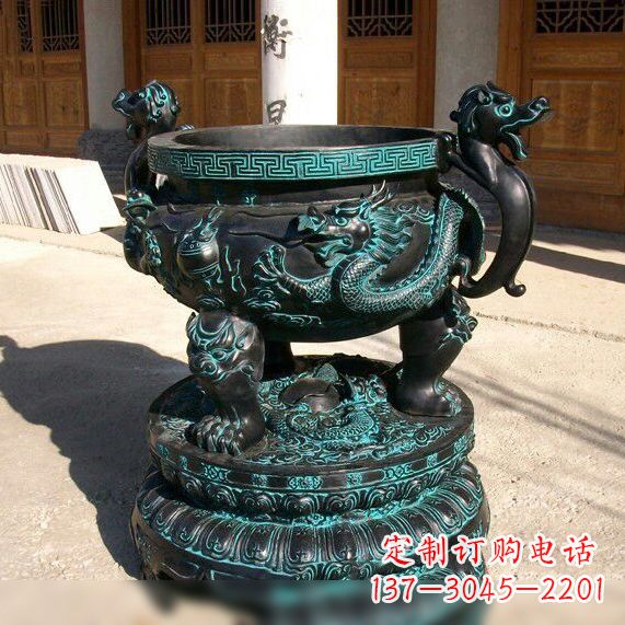 盐城传统工艺青铜龙雕塑