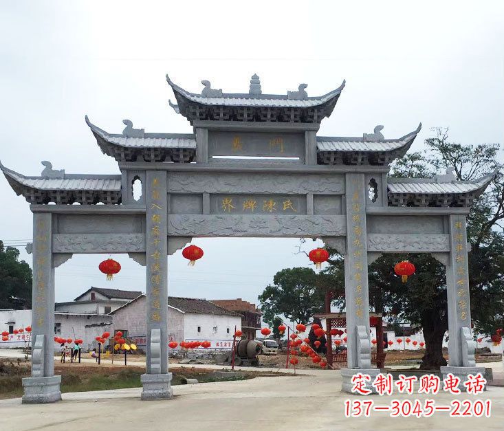 盐城精美仿古牌坊石雕