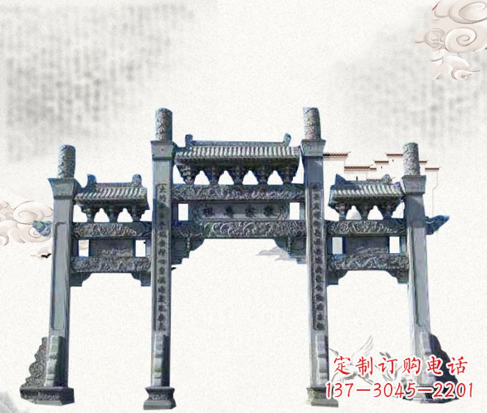 盐城精美仿古牌坊雕塑