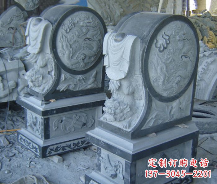 盐城仿古石门墩招财抱鼓石