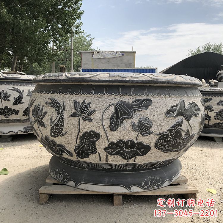 盐城精美仿古花盆雕塑