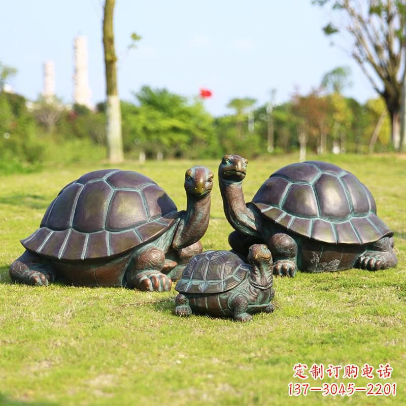 盐城仿铜做工精美的乌龟雕塑摆件