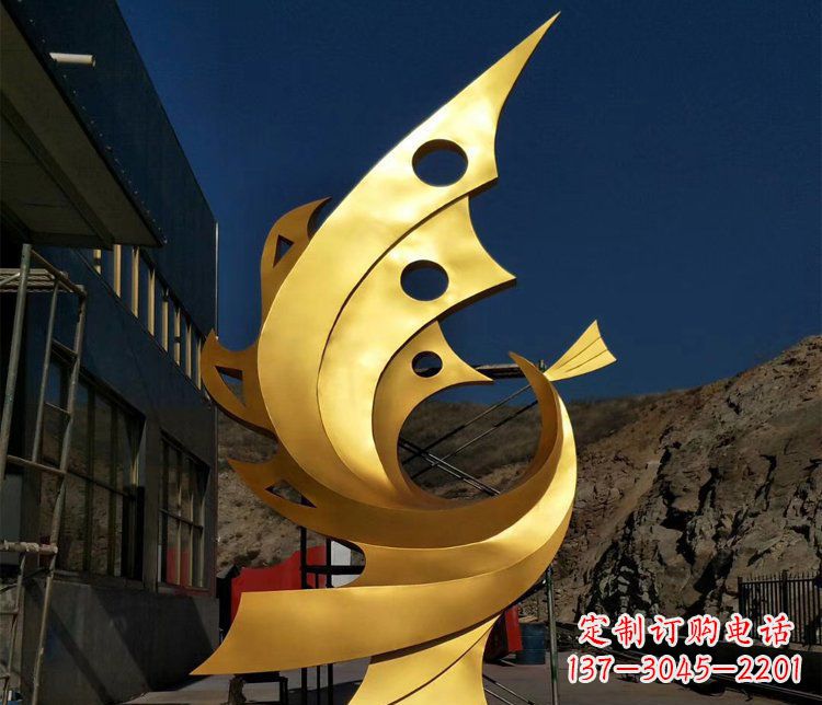 盐城精美不锈钢抽象凤凰景观雕塑