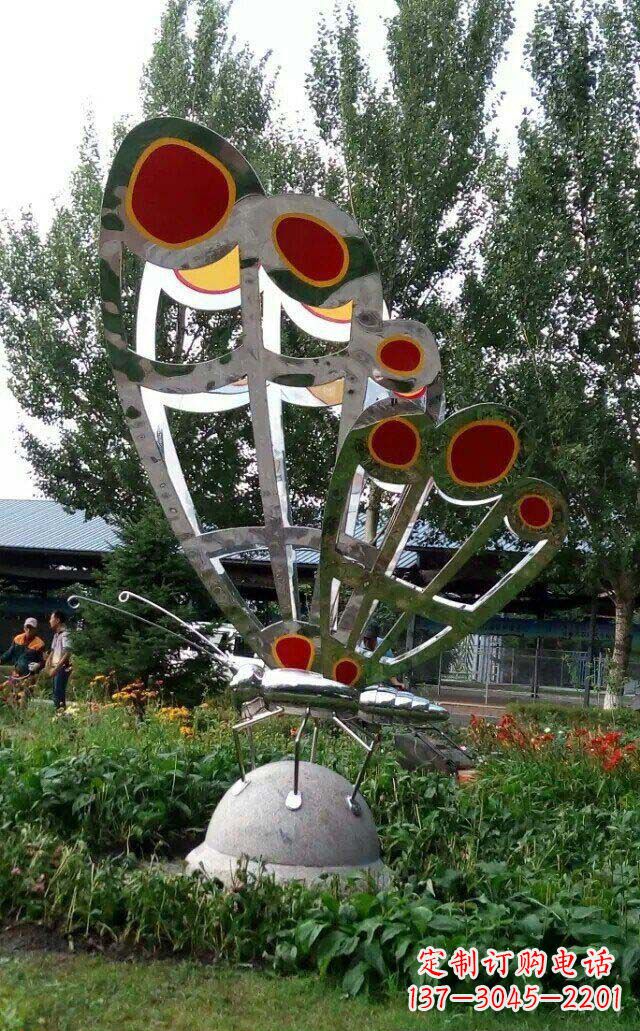 盐城现代艺术不锈钢蝴蝶雕塑