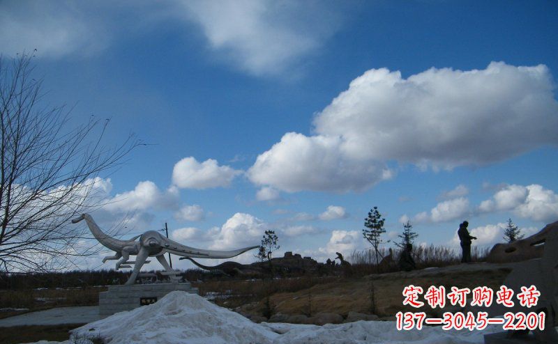 盐城超大不锈钢动物恐龙雕塑