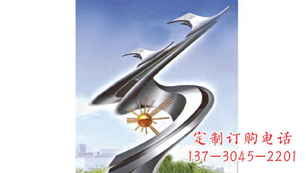 盐城展翅飞翔伊甸园不锈钢翅膀雕塑