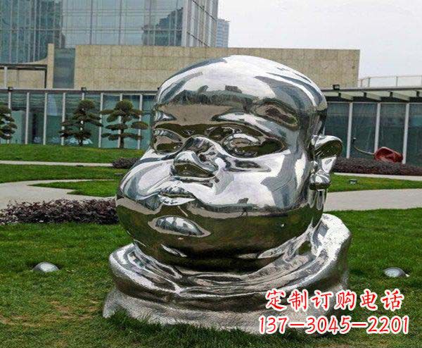 盐城儿童不锈钢头像雕塑