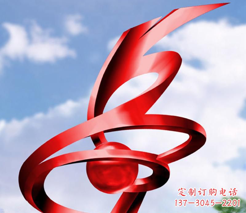 盐城公园装饰不锈钢指环雕塑