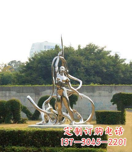 盐城跳丝带魅力少女铜雕