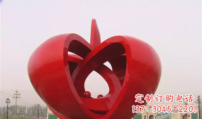 盐城公园抽象水果不锈钢雕塑