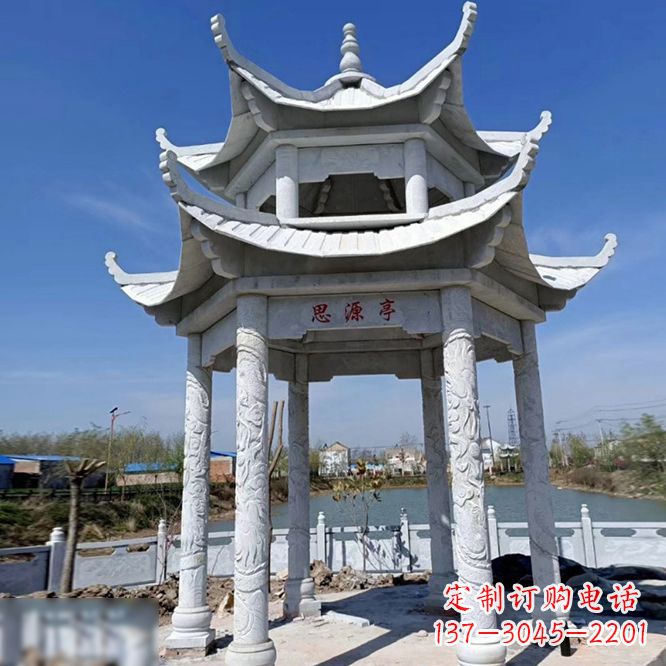 盐城公园大理石凉亭