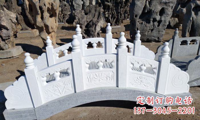 盐城手工雕刻的汉白玉拱桥雕塑