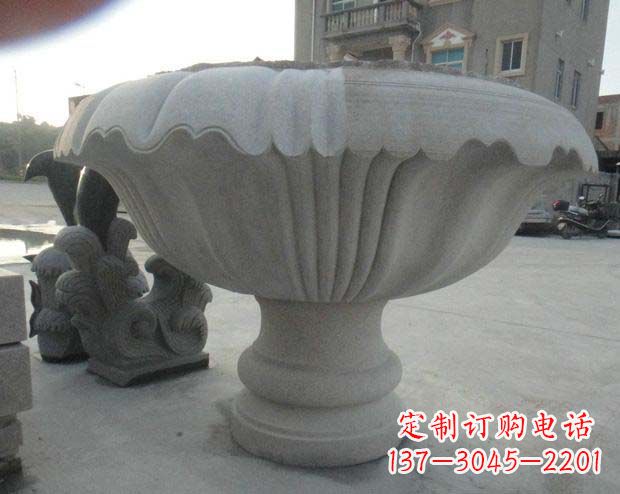 盐城高端大理石花盆雕塑