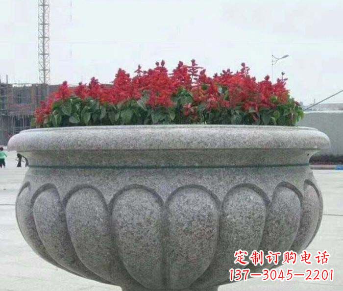 盐城精美大理石花盆雕塑