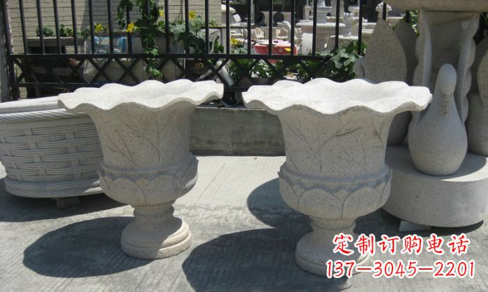 盐城大理石花盆雕塑