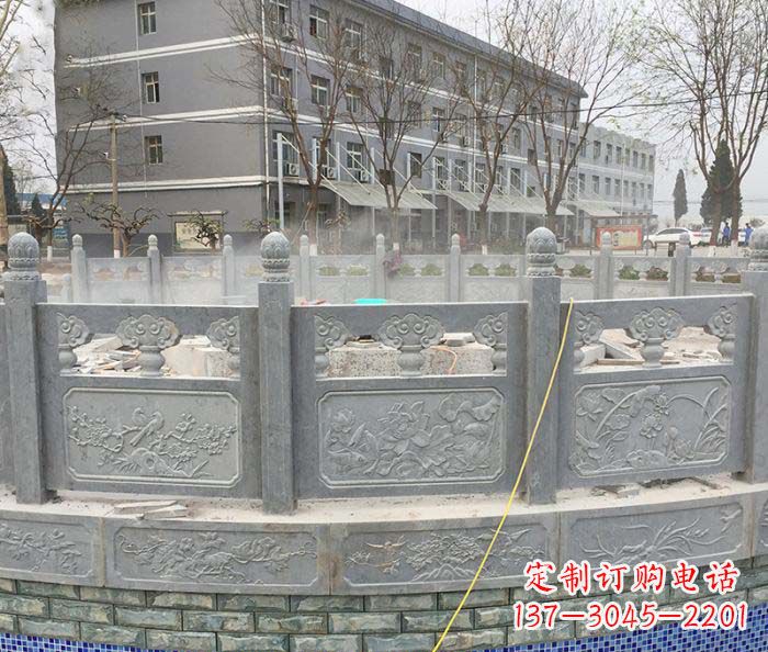 盐城公园景观大理石栏板雕塑