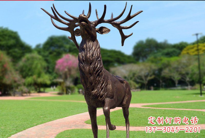 盐城梅花鹿铜雕制作