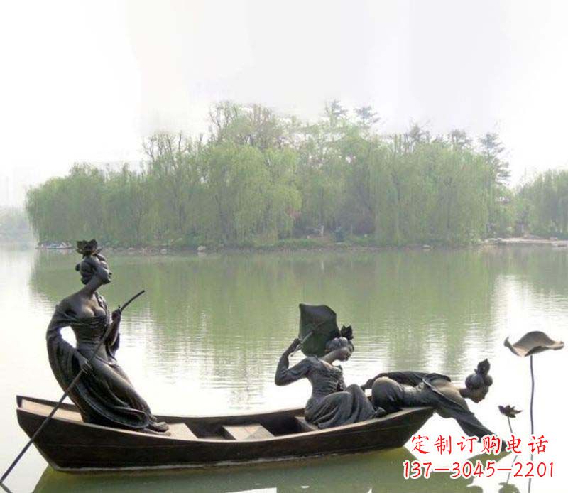 盐城百年静静秀—美女铜雕