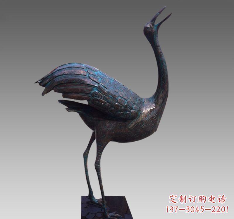 盐城青铜雕刻仙鹤翱翔