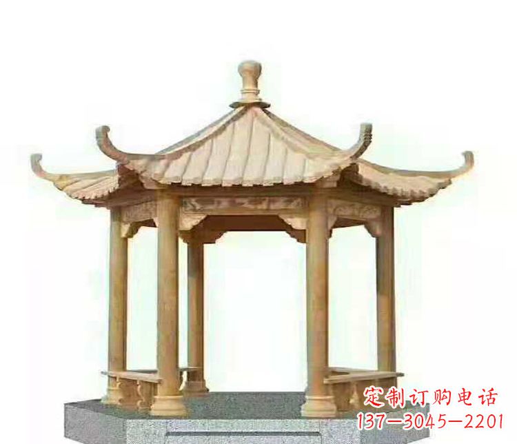 盐城晚霞凉亭石雕