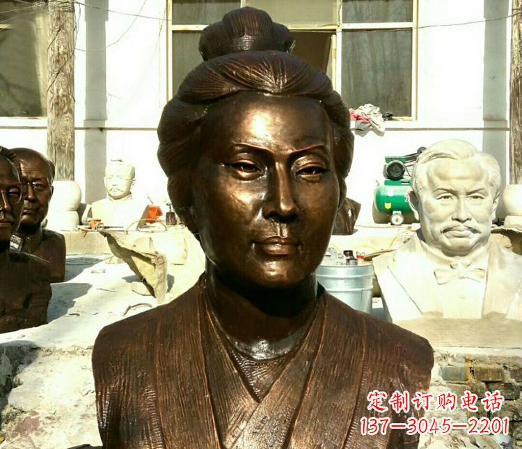 盐城古代词人李清照胸像铜雕