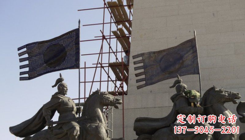 盐城古代将军景区铜雕
