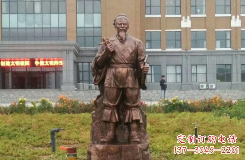 盐城传承古代名人铜雕——鲁班雕像