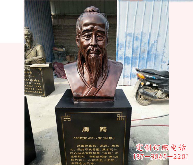 盐城铸造古代名医扁鹊胸像，展现生命的传承之美