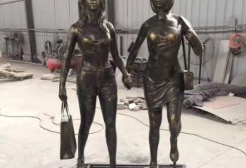 盐城铜雕女人唤醒美好回忆