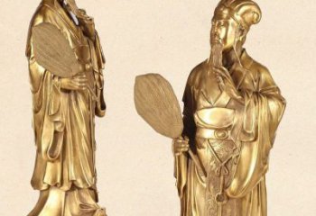 盐城中领雕塑专业铸造诸葛亮铜雕